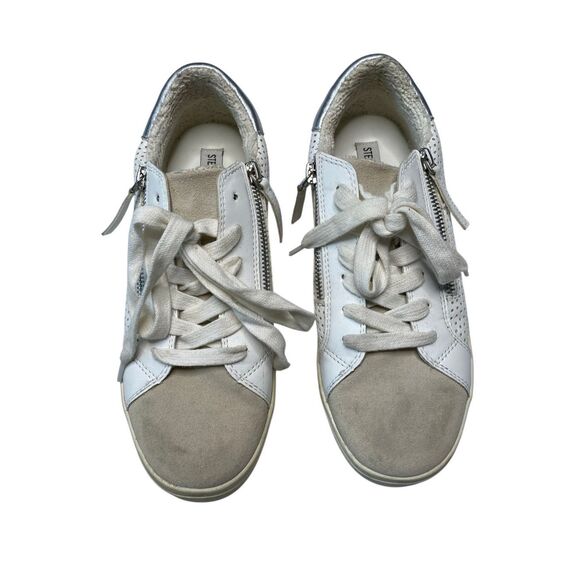 Steve Madden Womens 8.5M Parka PARK05S1 Leather Low Top Lace Up Sneaker Shoes - Picture 4 of 9